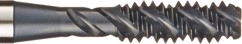 YG -1 - F4403 F4 Series Vanadium Alloy HSS Spiral Flute Tap, Steam Oxide, Round Shank with Square End, Bottoming Chamfer, 1/4"-20 Thread Size, H3 Tolerance - Image 2